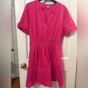 Draper James Vibrant Pink Short Sleeve Dress- women’s XL - with pockets